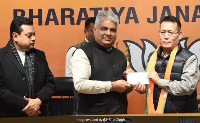 Letpao Hopkip joining the BJP
